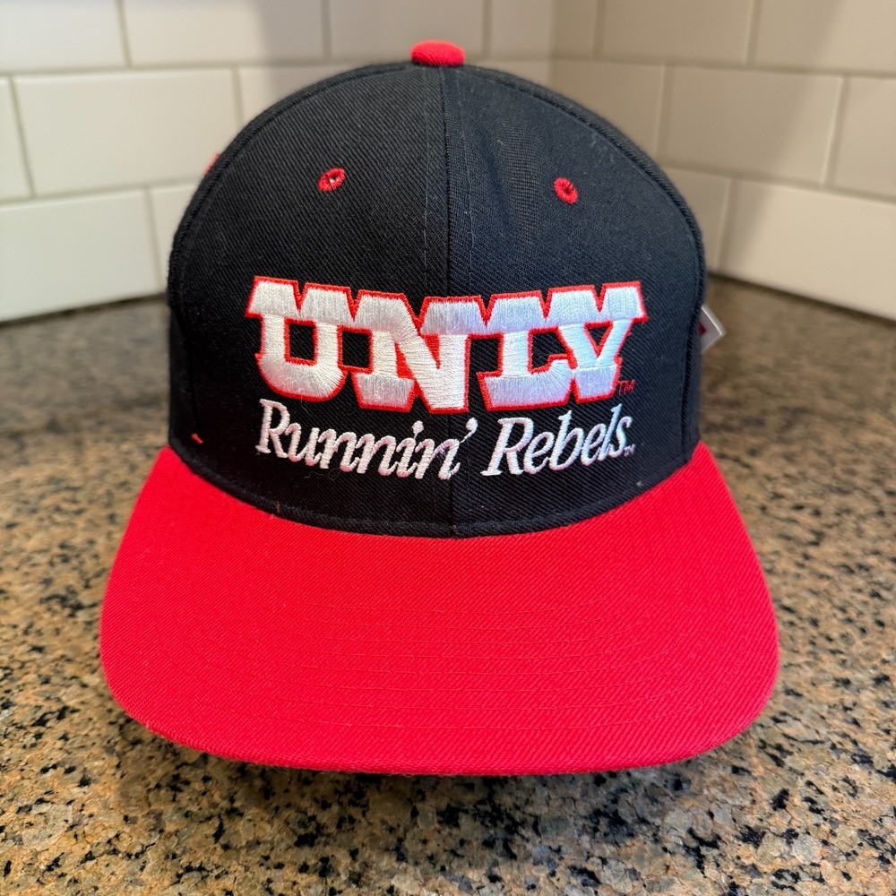 Vintage 90s UNLV Runnin Rebels Snapback New Era Pro Modal Wool Blend Hat